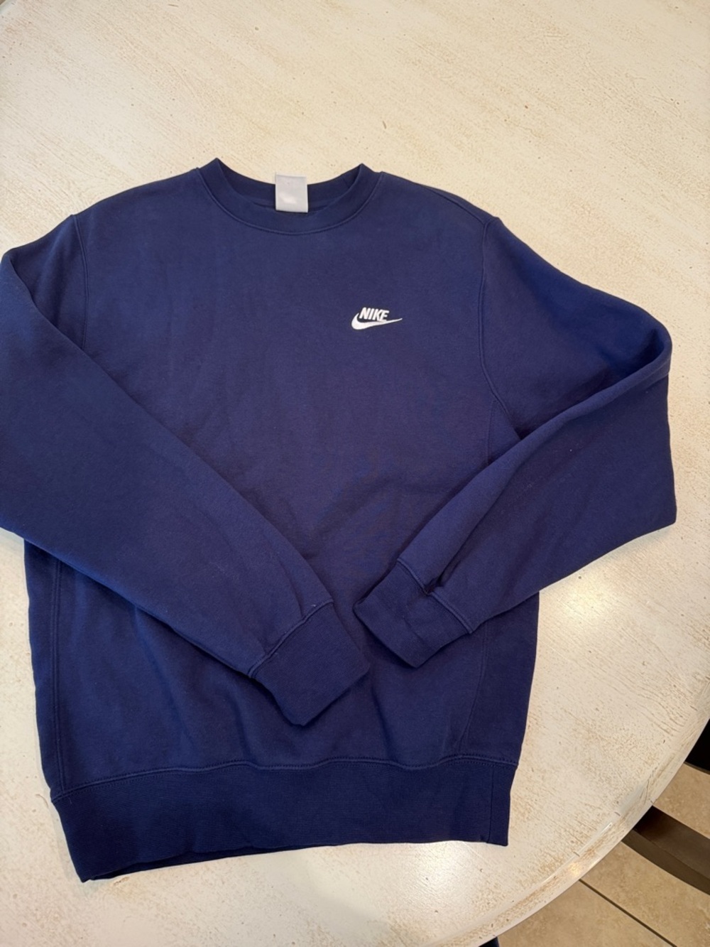 Nike Navy Blue Crewneck Sweatshirt with White Logo